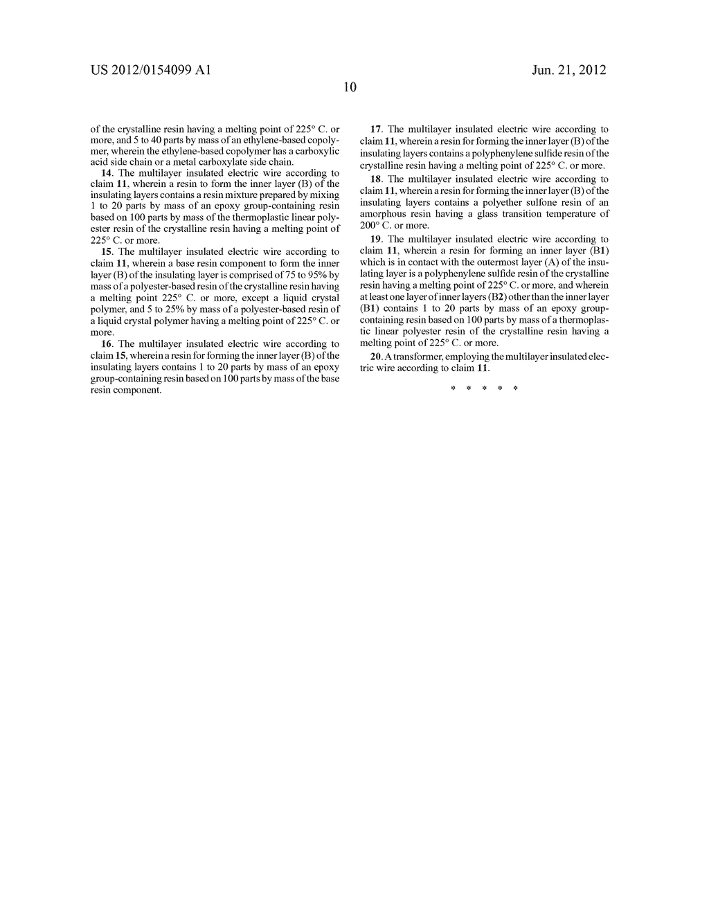 MULTILAYER INSULATED ELECTRIC WIRE AND TRANSFORMER USING THE SAME - diagram, schematic, and image 13