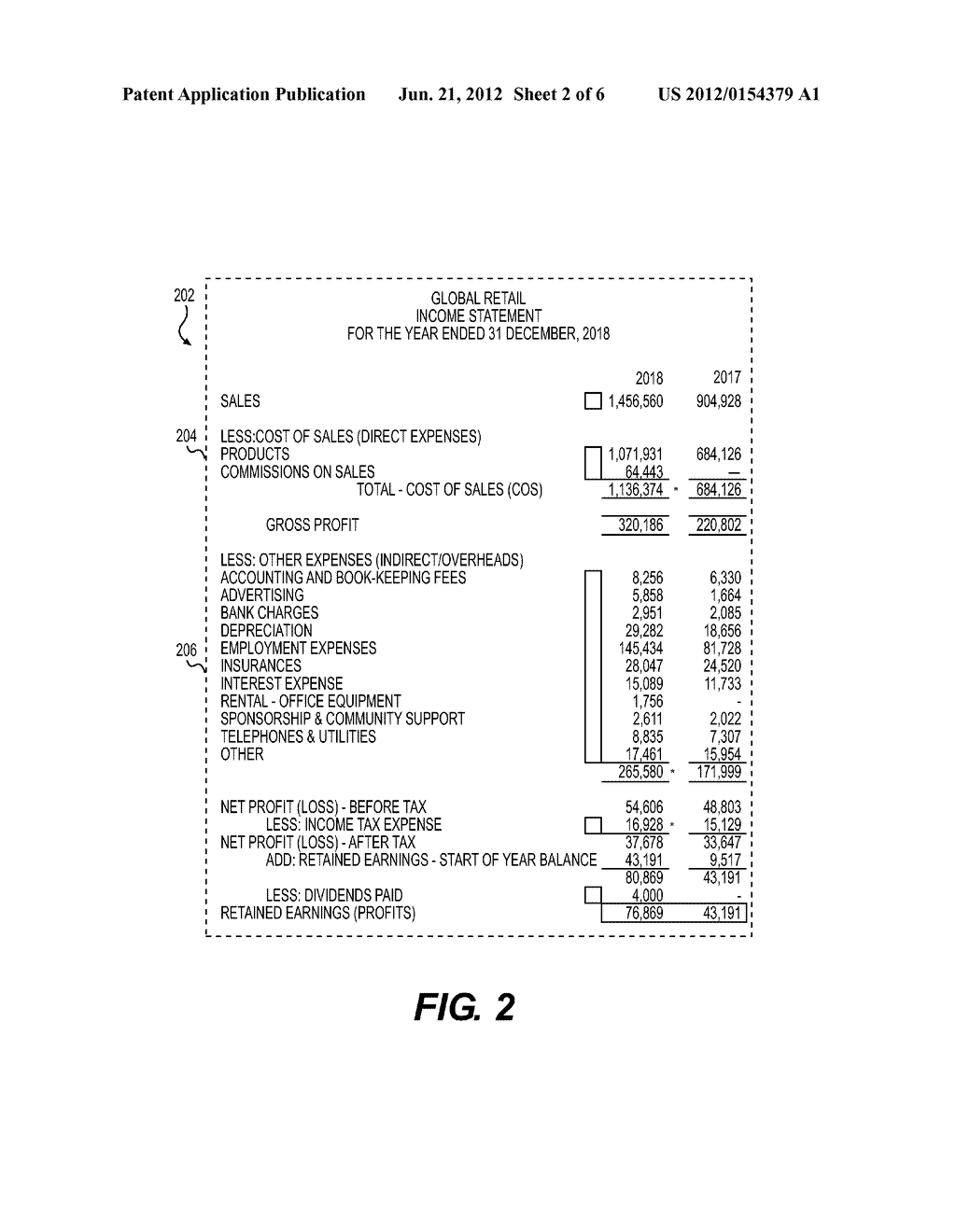 SYSTEM FOR DISPLAYING A TRADITIONAL FINANCIAL STATEMENT IN A NON-VERBAL     MANNER - diagram, schematic, and image 03