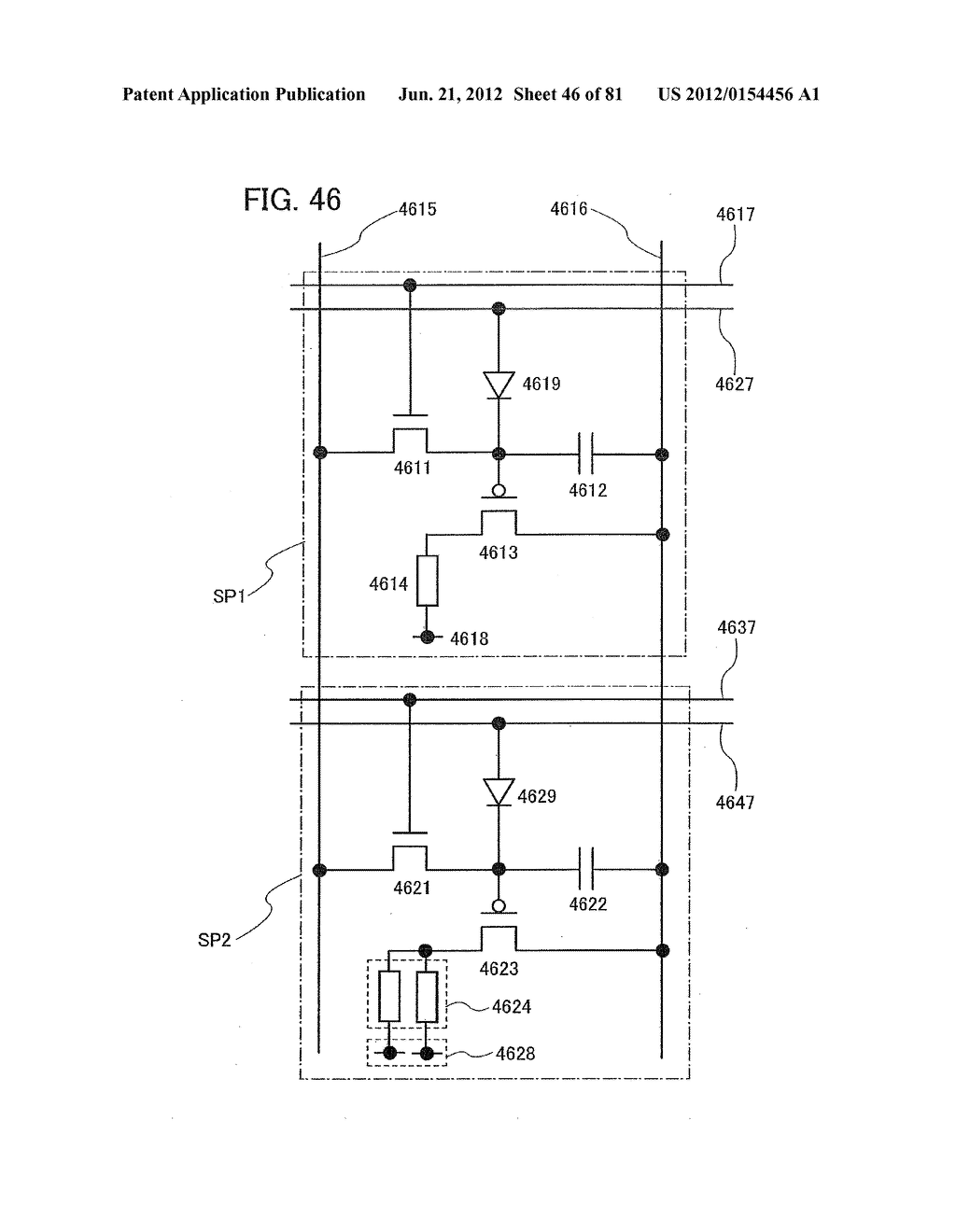DISPLAY DEVICE, DRIVING METHOD OF DISPLAY DEVICE, AND ELECTRONIC APPLIANCE - diagram, schematic, and image 47