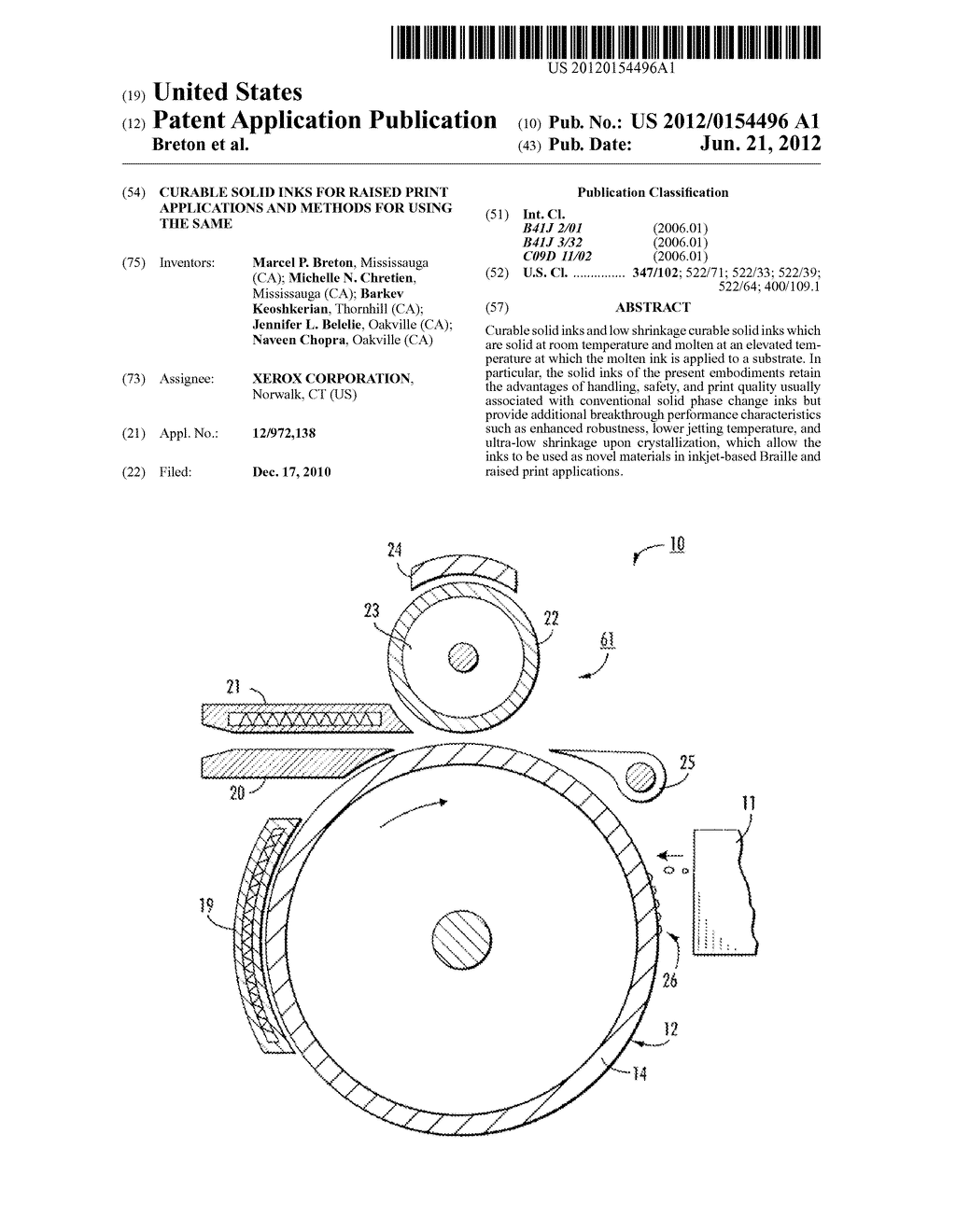 CURABLE SOLID INKS FOR RAISED PRINT APPLICATIONS AND METHODS FOR USING THE     SAME - diagram, schematic, and image 01