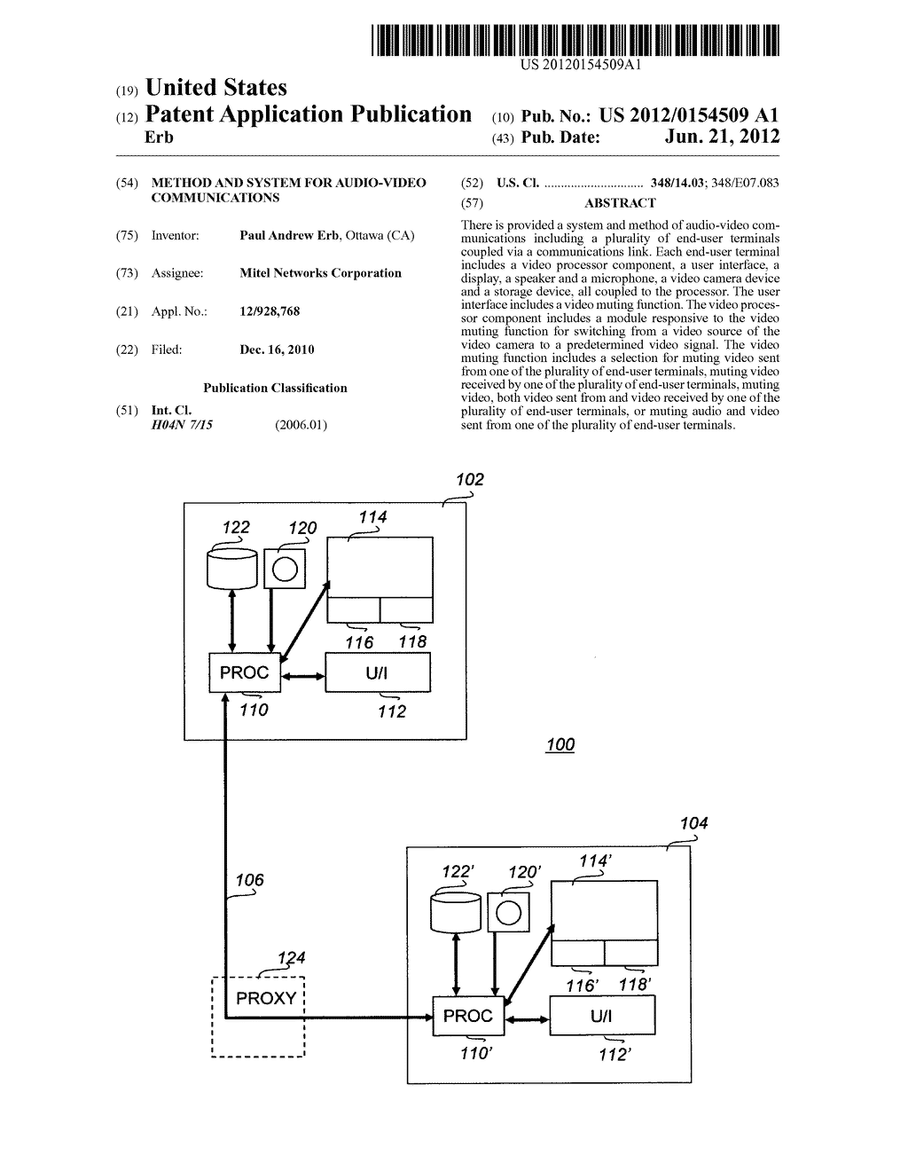 Method and system for audio-video communications - diagram, schematic, and image 01