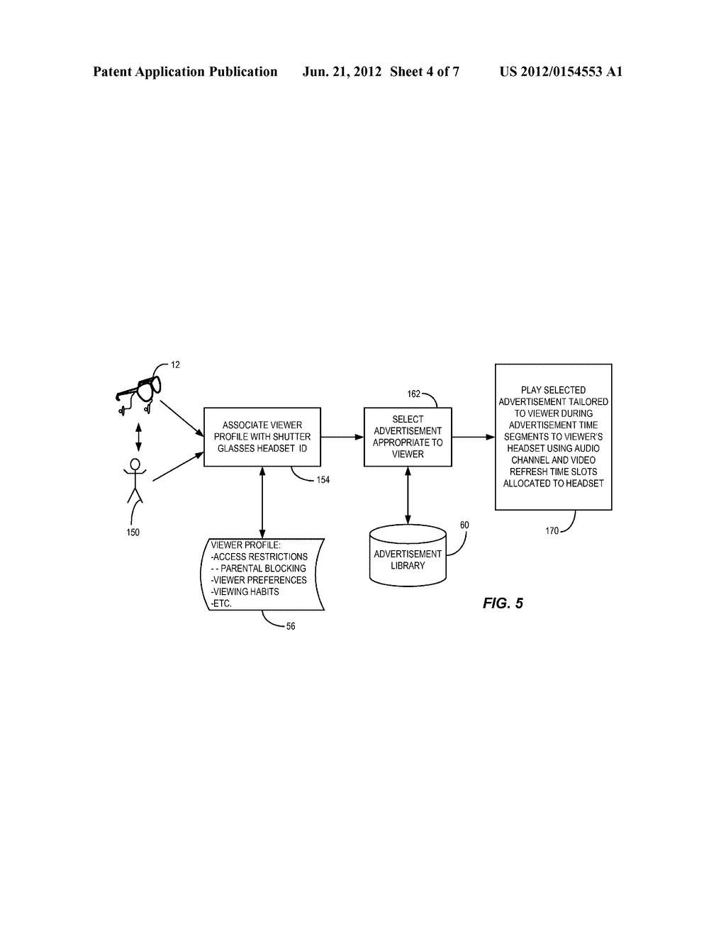 Simultaneous Viewing of Multiple Viewer-Specific Programming on a Single     Display - diagram, schematic, and image 05