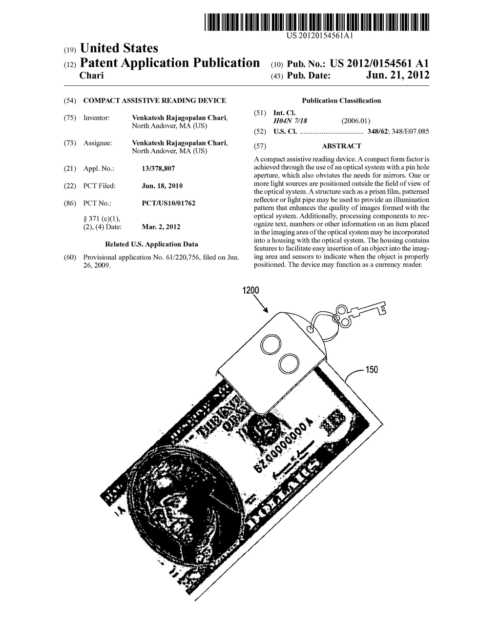 COMPACT ASSISTIVE READING DEVICE - diagram, schematic, and image 01