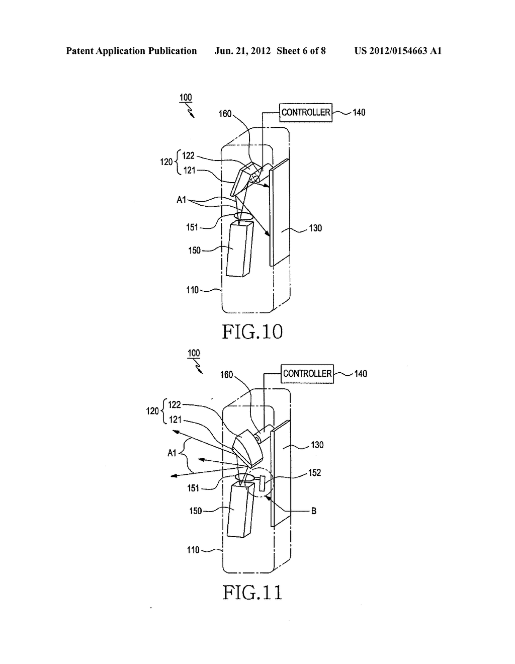 DUAL DISPLAY DEVICE FOR CAMERA APPARATUS HAVING PROJECTOR THEREIN - diagram, schematic, and image 07