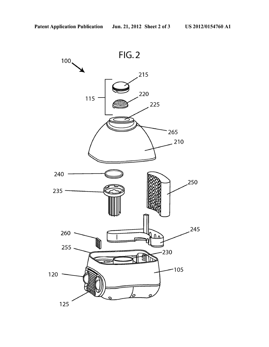 HUMIDIFYING DEVICE WITH A PROJECTION MECHANISM - diagram, schematic, and image 03