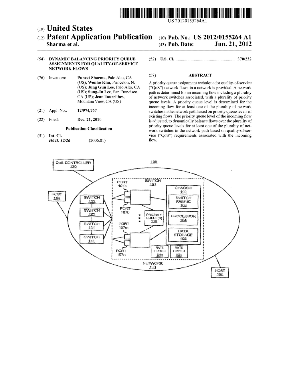 Dynamic Balancing Priority Queue Assignments for Quality-of-Service     Network Flows - diagram, schematic, and image 01