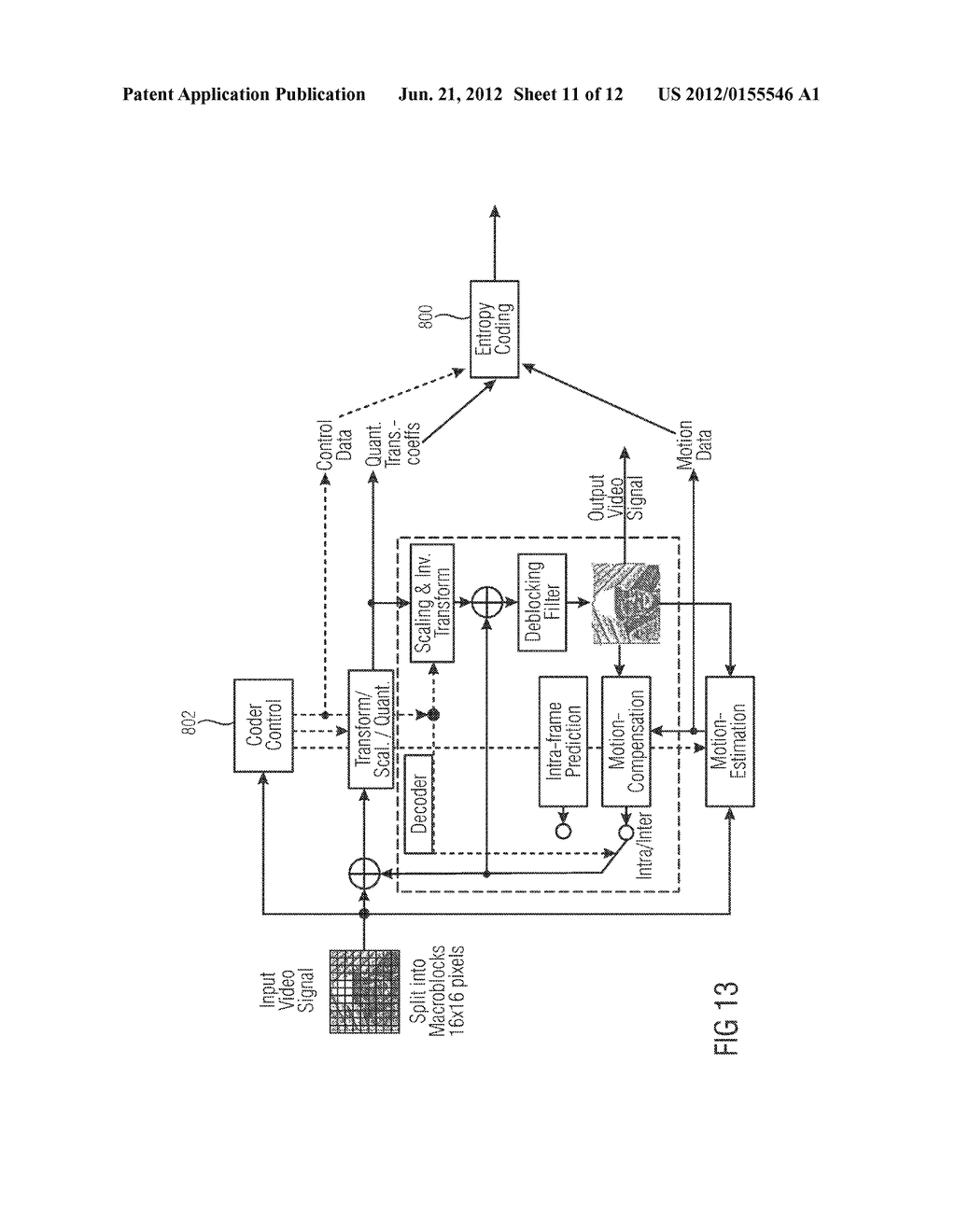 VIDEO FRAME ENCODING AND DECODING - diagram, schematic, and image 12