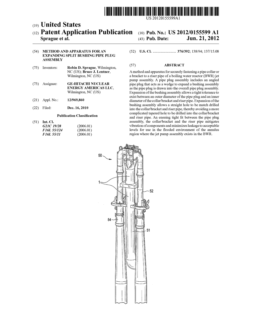 METHOD AND APPARATUS FOR AN EXPANDING SPLIT BUSHING PIPE PLUG ASSEMBLY - diagram, schematic, and image 01