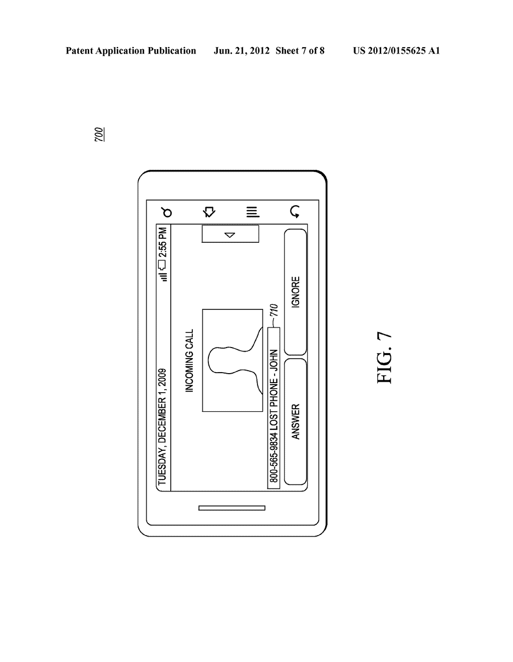 Method and Apparatus for Displaying a Customized Caller Line     Identification - diagram, schematic, and image 08