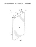 BAG WITH CLOSURE MECHANISM MOUNTED BY CONTRASTING ADHESIVE MATERIALS diagram and image