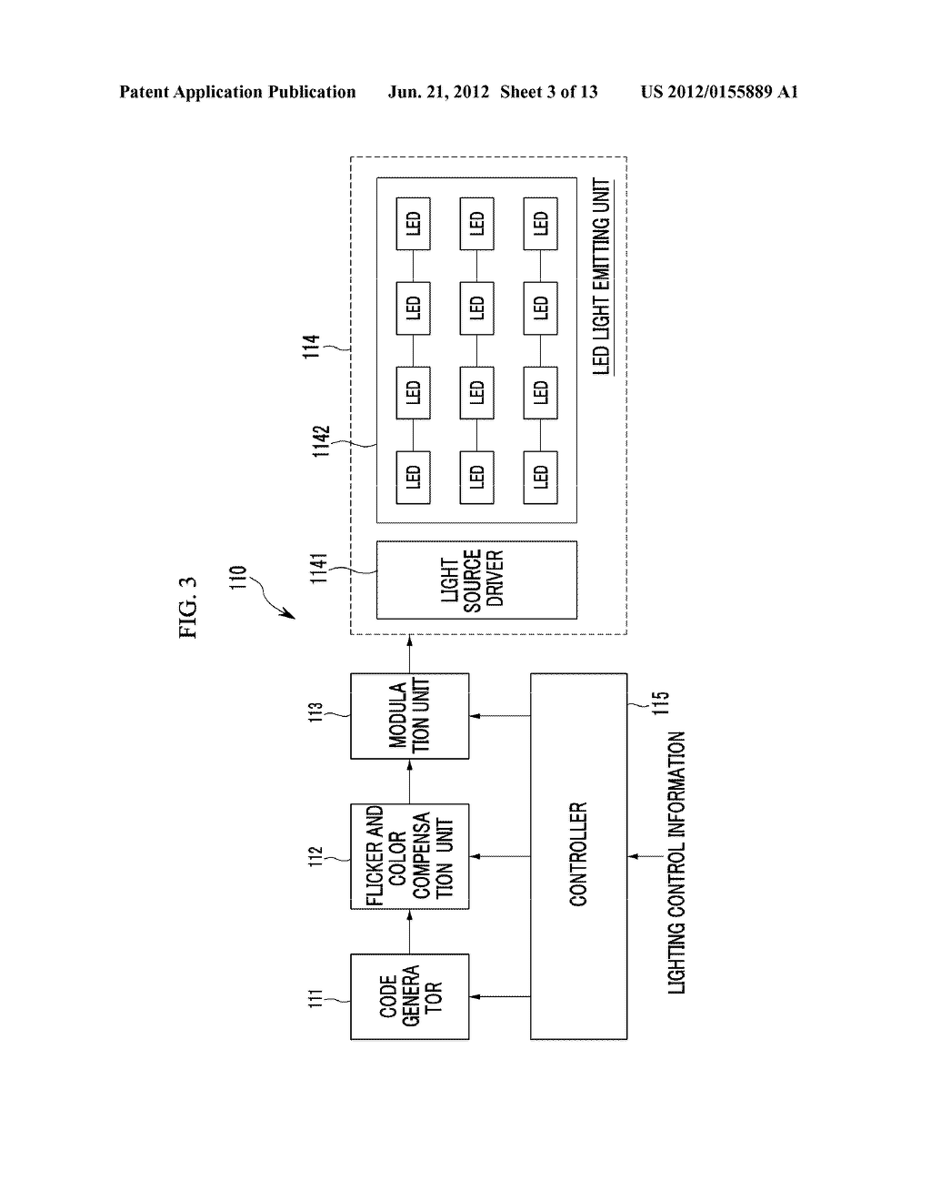 METHOD AND APPARATUS FOR TRANSMITTING AND RECEIVING DATA USING VISIBLE     LIGHT COMMUNICATION - diagram, schematic, and image 04