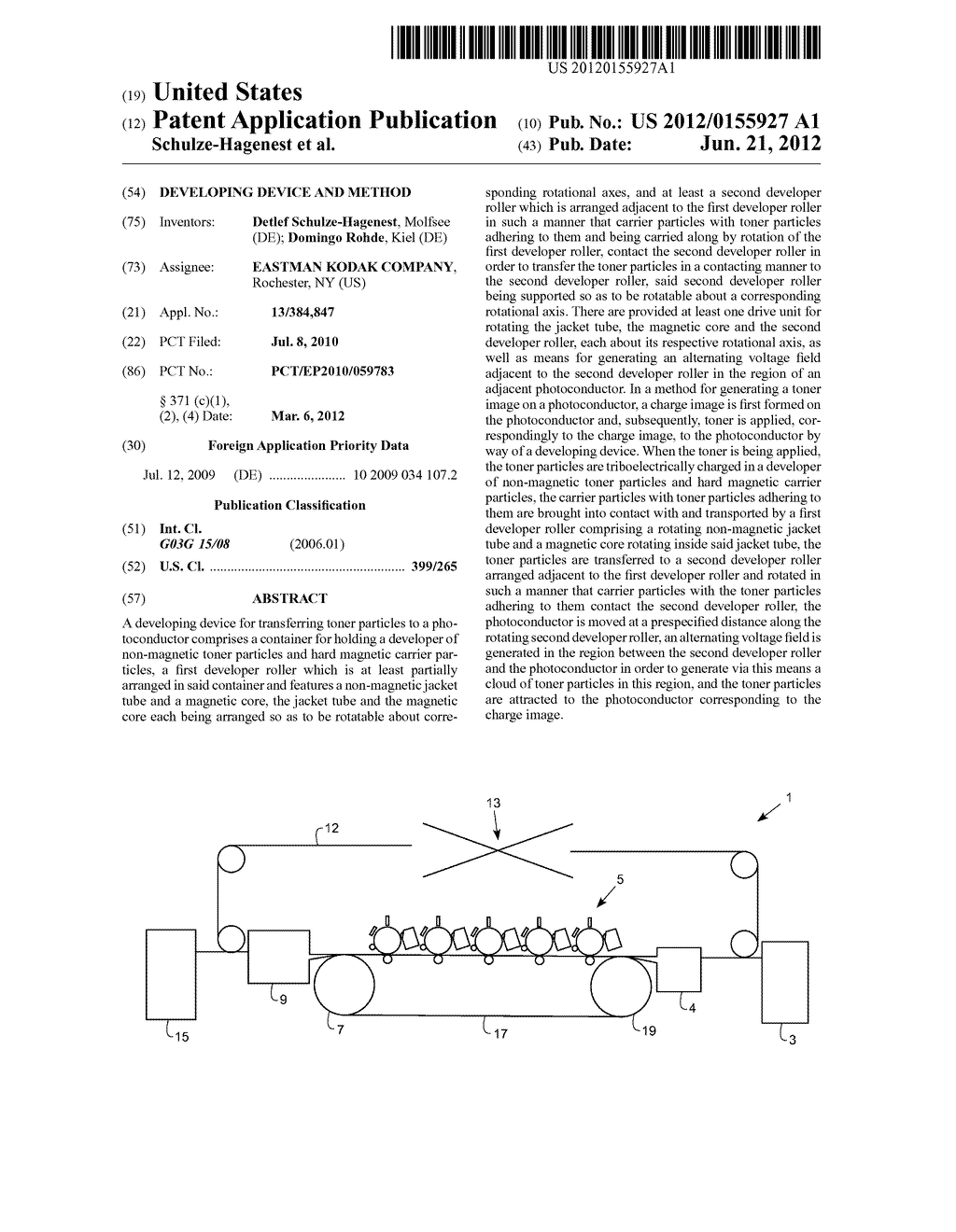 DEVELOPING DEVICE AND METHOD - diagram, schematic, and image 01