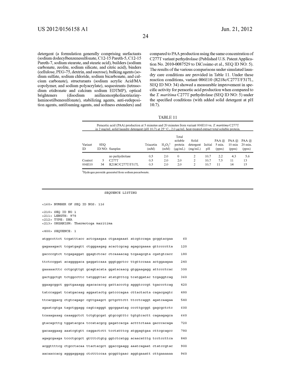 PERHYDROLASE VARIANT PROVIDING IMPROVED SPECIFIC ACTIVITY - diagram, schematic, and image 25