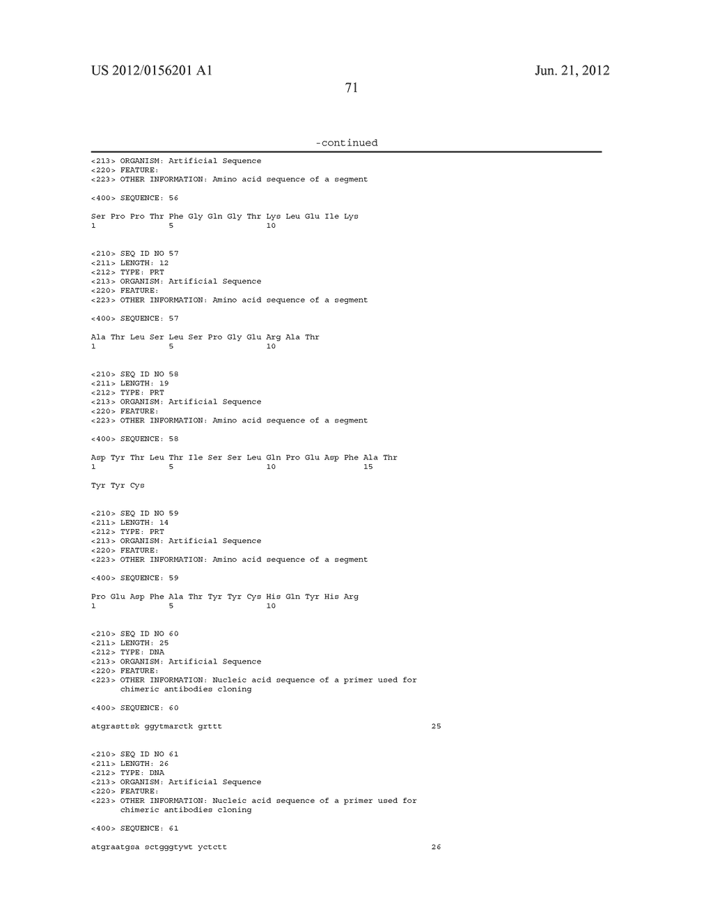 HUMANIZED ANTIBODIES SPECIFIC FOR HSP65-DERIVED PEPTIDE-6 METHODS AND USES     THEREOF - diagram, schematic, and image 112