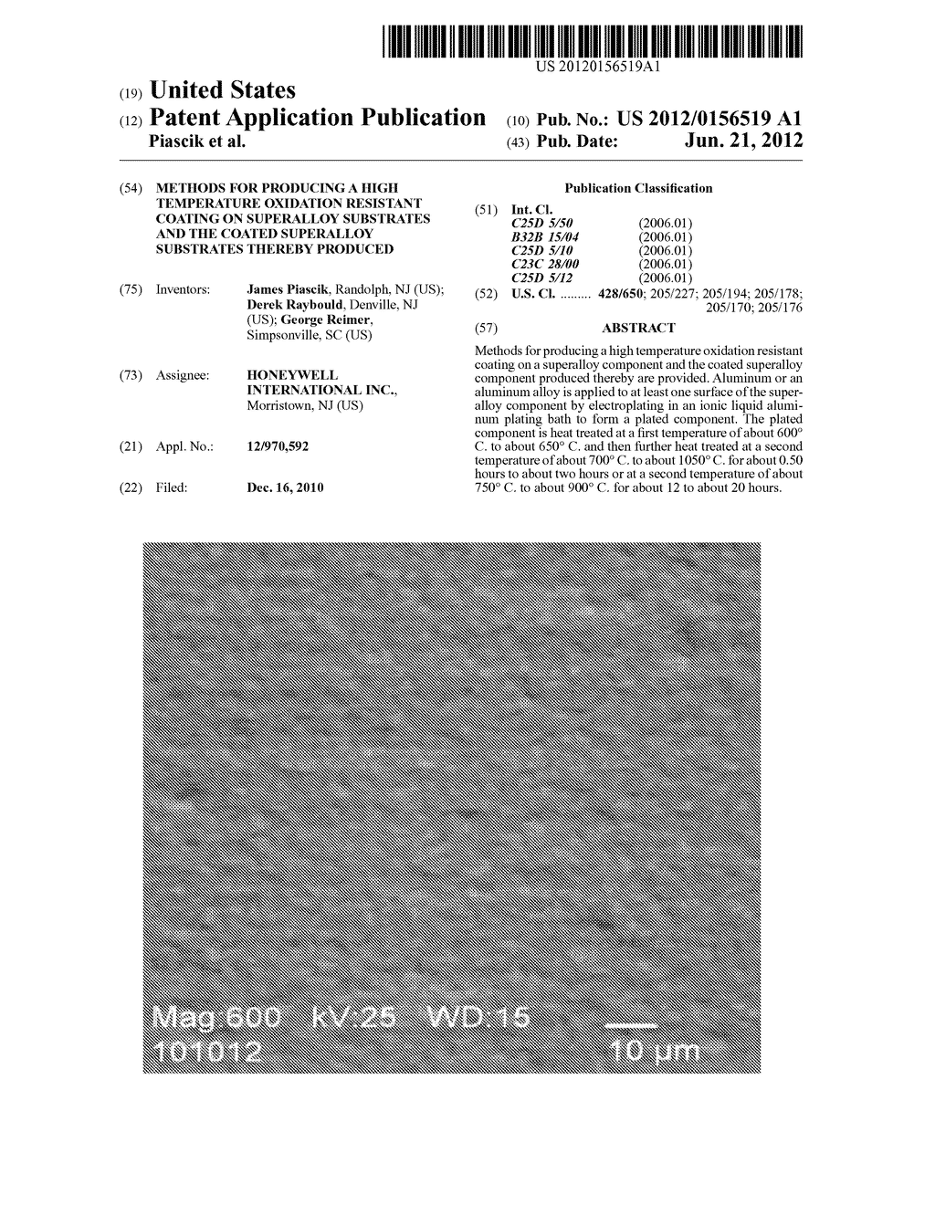 METHODS FOR PRODUCING A HIGH TEMPERATURE OXIDATION RESISTANT COATING ON     SUPERALLOY SUBSTRATES AND THE COATED SUPERALLOY SUBSTRATES THEREBY     PRODUCED - diagram, schematic, and image 01