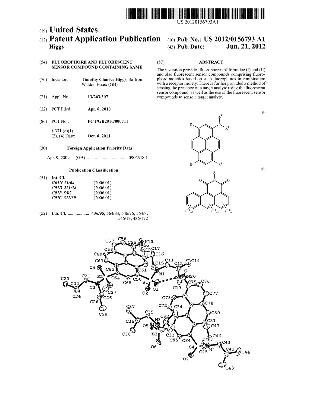 FLUOROPHORE AND FLUORESCENT SENSOR COMPOUND CONTAINING SAME - diagram, schematic, and image 01