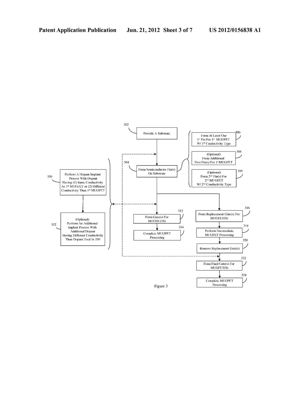 MULTI-GATE NON-PLANAR FIELD EFFECT TRANSISTOR STRUCTURE AND METHOD OF     FORMING THE STRUCTURE USING A DOPANT IMPLANT PROCESS TO TUNE DEVICE DRIVE     CURRENT - diagram, schematic, and image 04