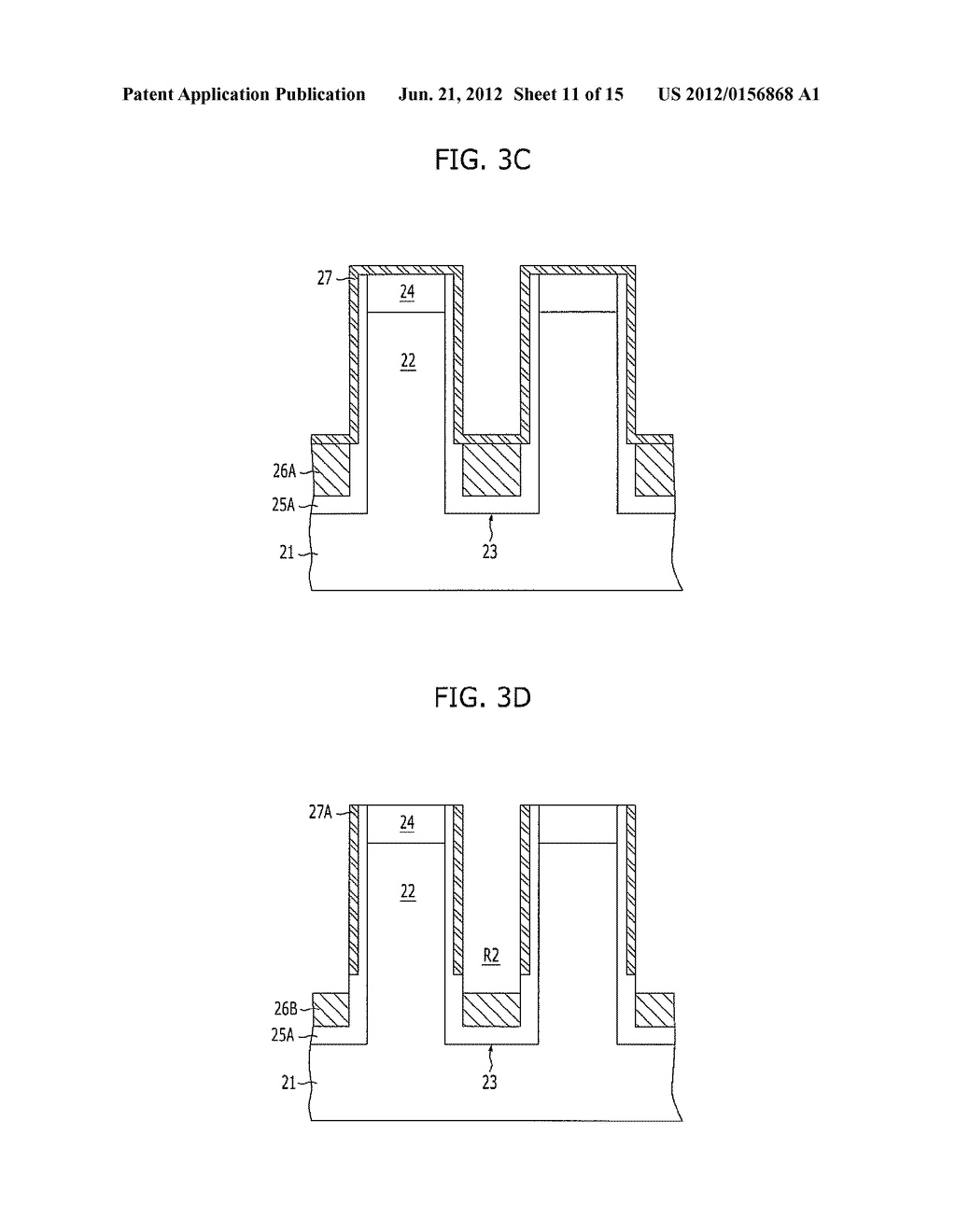 METHOD FOR FABRICATING SEMICONDUCTOR DEVICE WITH BURIED WORD LINE - diagram, schematic, and image 12