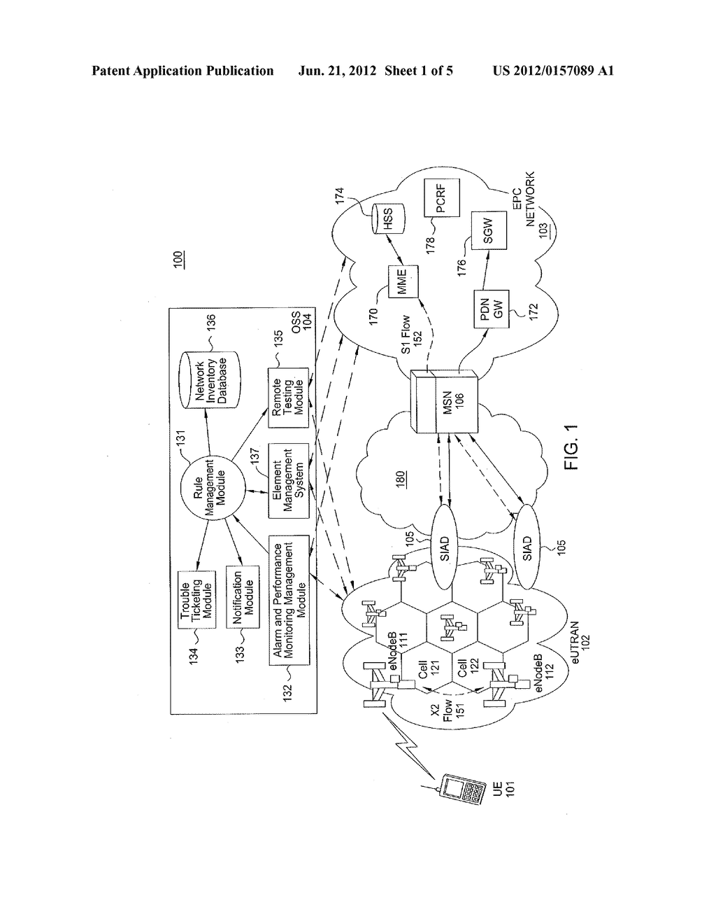 METHOD AND APPARATUS FOR PROVIDING LONG TERM EVOLUTION SERVICE OUTAGE AND     DEGRADATION MANAGEMENT - diagram, schematic, and image 02