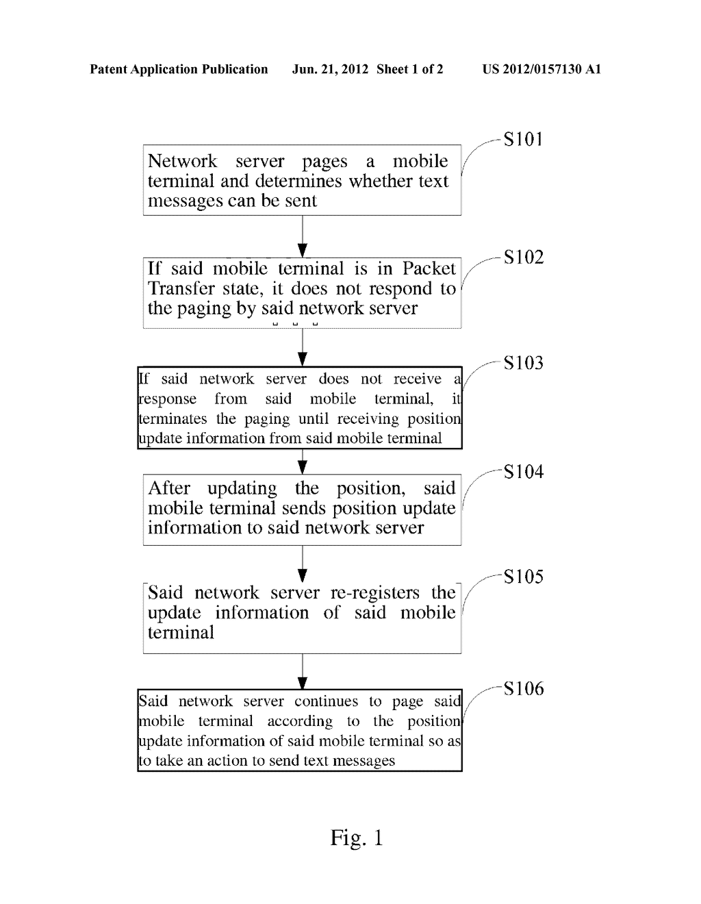 Mobile Terminal Network and Method for Mobile Terminals to Receive Text     Messages - diagram, schematic, and image 02