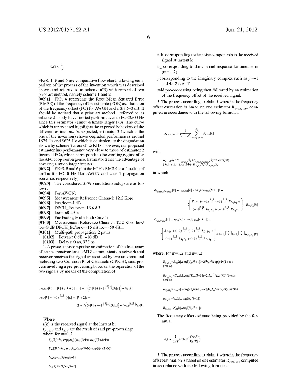 Process for Computing a Frequency Offset for a UMTS Communication System     Based on the CPICH Pilot Signals - diagram, schematic, and image 13