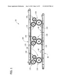 FOLDING APPARATUS HAVING ROLLS WITH VARIABLE SURFACE SPEEDS AND A METHOD     OF FOLDING A PRODUCT diagram and image