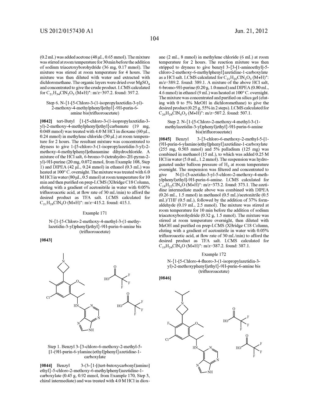 N-(1-(SUBSTITUTED-PHENYL)ETHYL)-9H-PURIN-6-AMINES AS PI3K INHIBITORS - diagram, schematic, and image 105