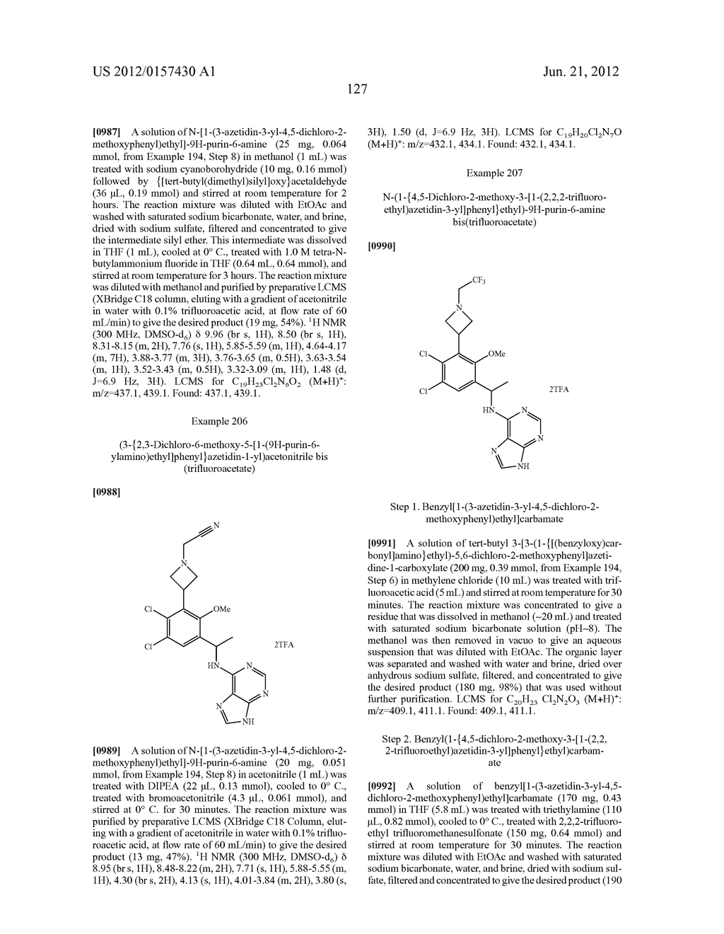 N-(1-(SUBSTITUTED-PHENYL)ETHYL)-9H-PURIN-6-AMINES AS PI3K INHIBITORS - diagram, schematic, and image 128