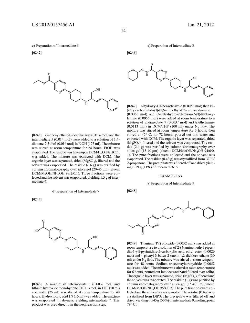 SUBSTITUTED AMINOPROPENYL PIPERIDINE OR MORPHOLINE DERIVATIVES AS NOVEL     INHIBITORS OF HISTONE DEACETYLASE - diagram, schematic, and image 15