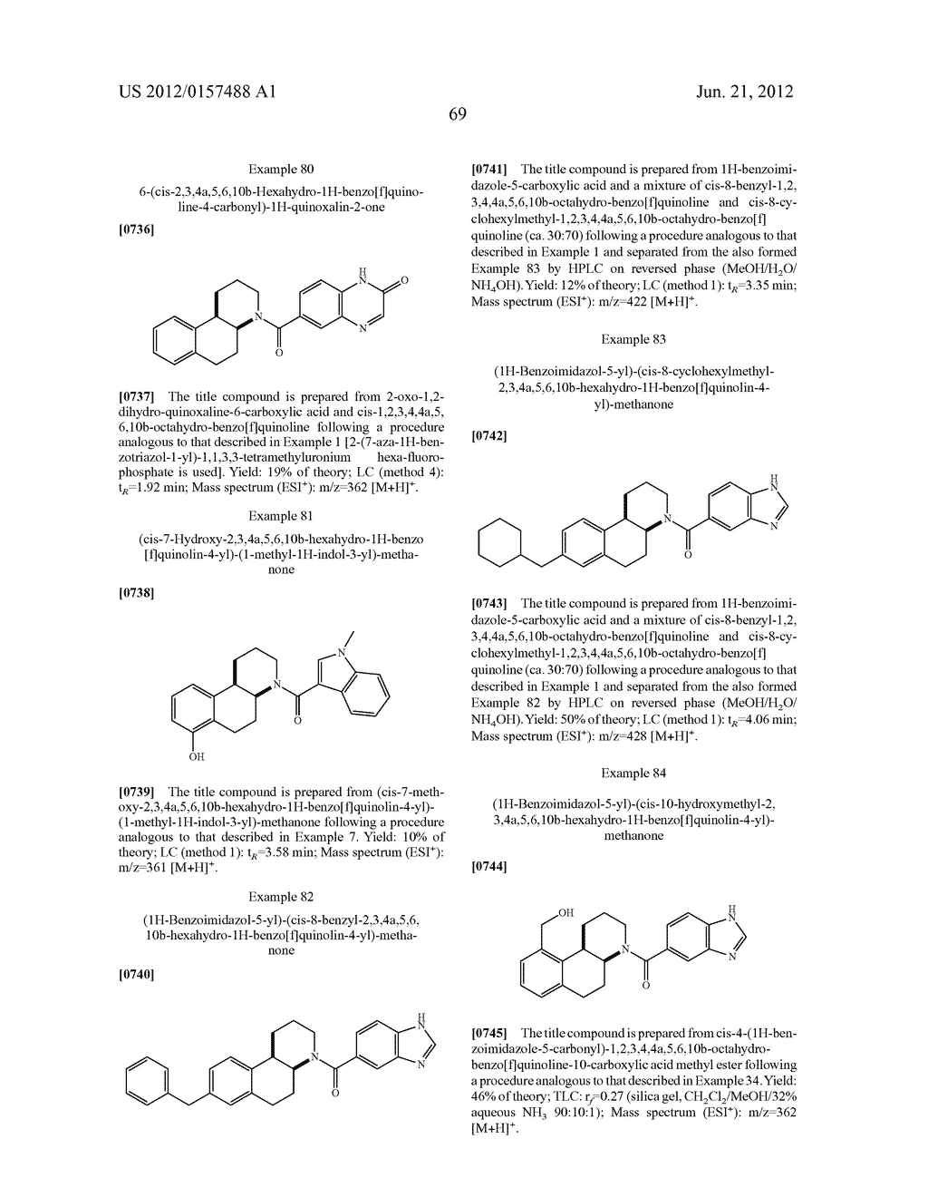 ARYL-AND HETEROARYLCARBONYL DERIVATIVES OF HEXAHYDROINDENOPYRIDINE AND     OCTAHYDROBENZOQUINOLINE - diagram, schematic, and image 78