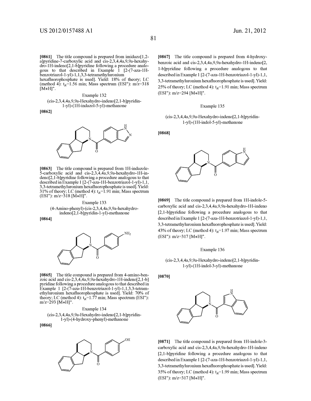 ARYL-AND HETEROARYLCARBONYL DERIVATIVES OF HEXAHYDROINDENOPYRIDINE AND     OCTAHYDROBENZOQUINOLINE - diagram, schematic, and image 90