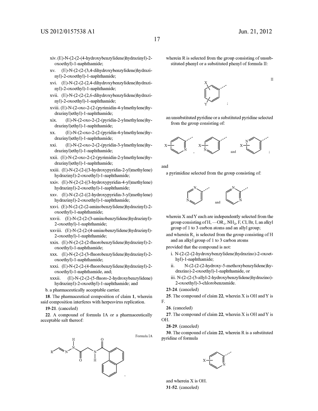 Compounds for the Inhibition of Herpes Viruses - diagram, schematic, and image 35