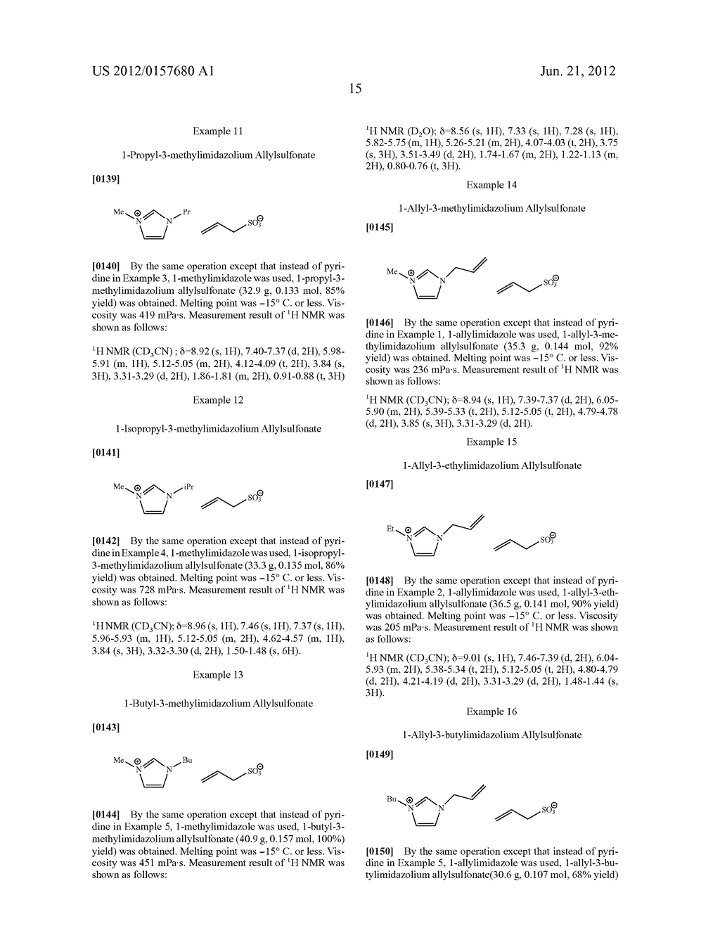 IONIC LIQUID CONTAINING ALLYLSULFONATE ANION - diagram, schematic, and image 16