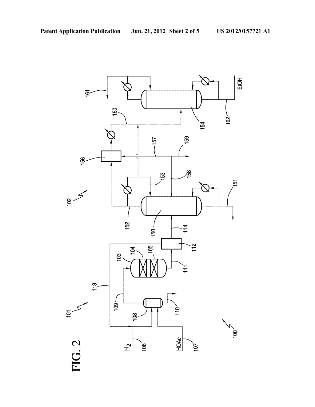 PROCESS FOR PRODUCING ETHANOL USING MULTIPLE BEDS EACH HAVING DIFFERENT     CATALYSTS - diagram, schematic, and image 03