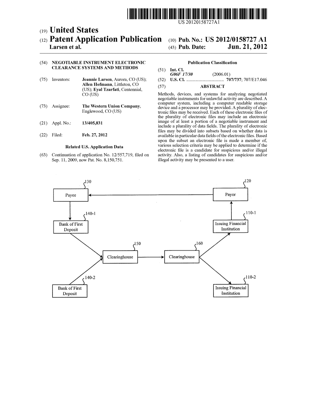 NEGOTIABLE INSTRUMENT ELECTRONIC CLEARANCE SYSTEMS AND METHODS - diagram, schematic, and image 01