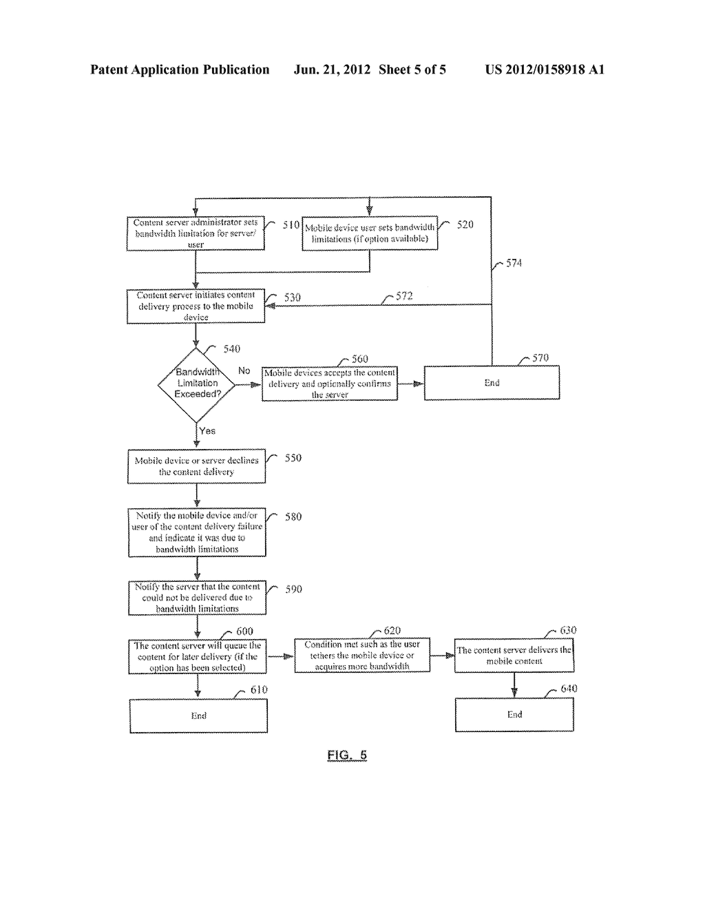 METHOD FOR ENABLING BANDWIDTH MANAGEMENT FOR MOBILE CONTENT DELIVERY - diagram, schematic, and image 06