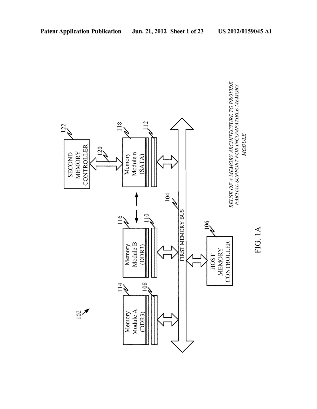 MEMORY BUS ARCHITECTURE FOR CONCURRENTLY SUPPORTING VOLATILE AND     NON-VOLATILE MEMORY MODULES - diagram, schematic, and image 02