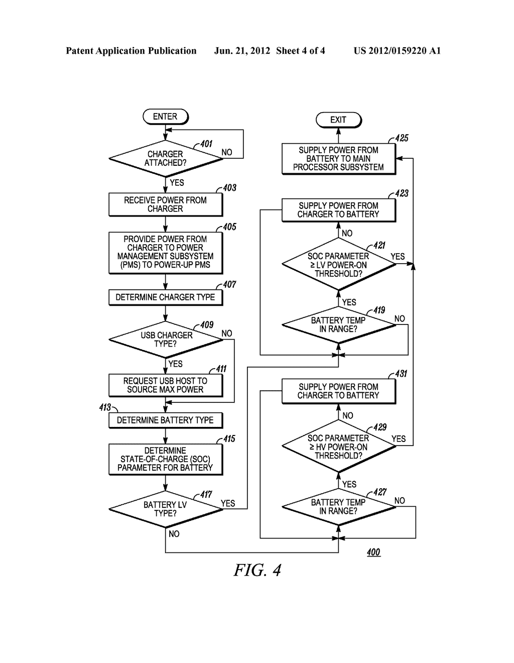 Portable Electronic Device and Method for Recovering Power to a     Rechargeable Battery Used Therein - diagram, schematic, and image 05