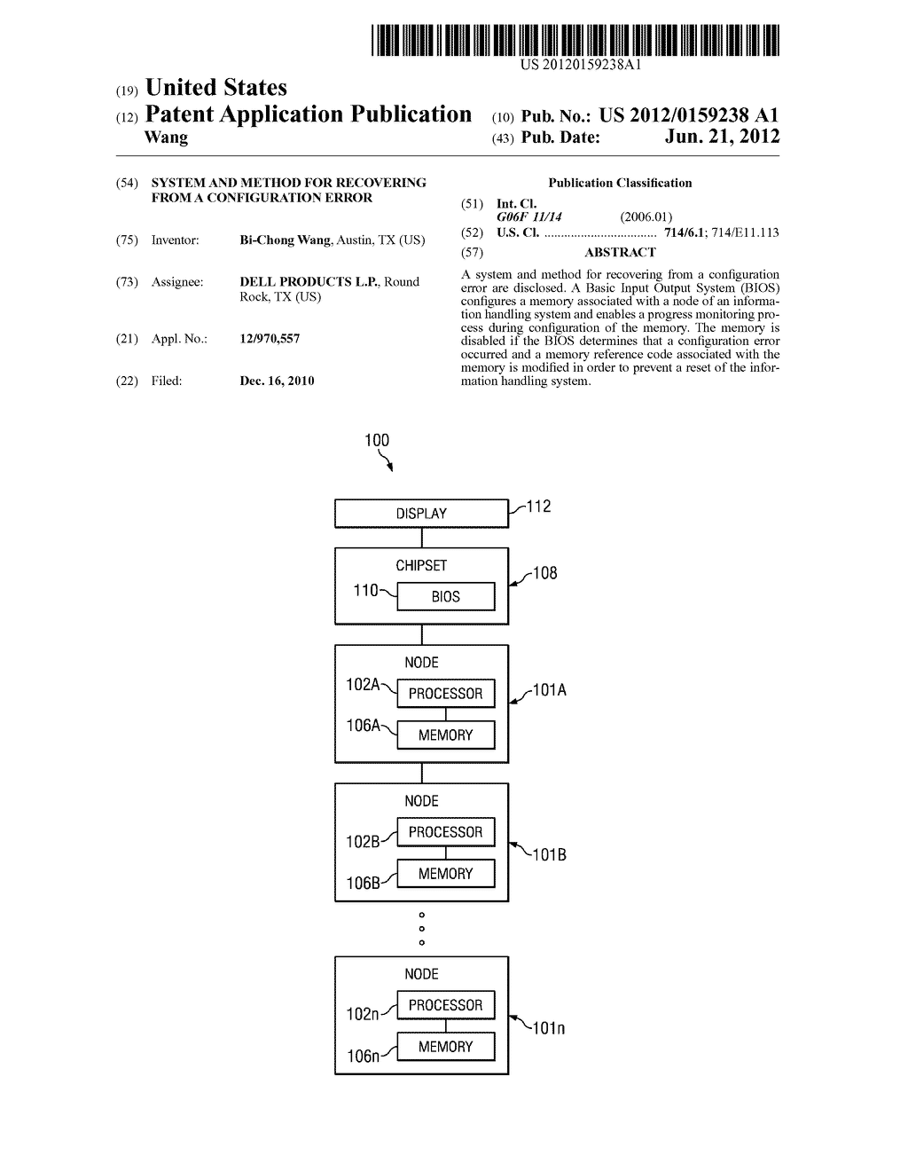 System and Method for Recovering from a Configuration Error - diagram, schematic, and image 01