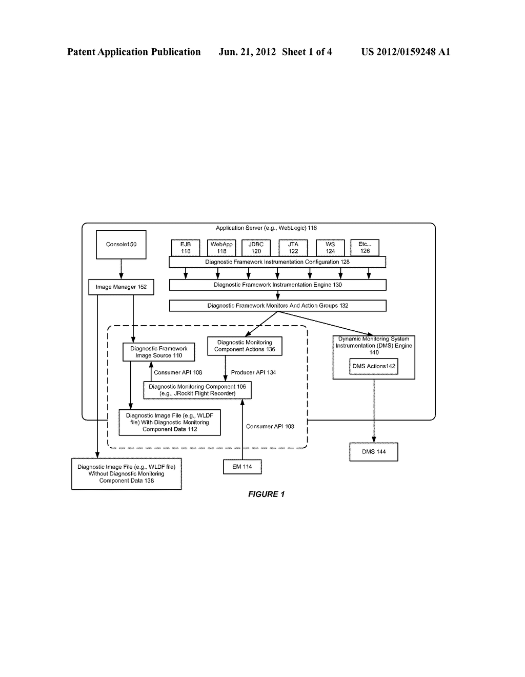 DIAGNOSTIC FRAMEWORK FOR USE WITH APPLICATION SERVERS AND VIRTUAL MACHINES - diagram, schematic, and image 02