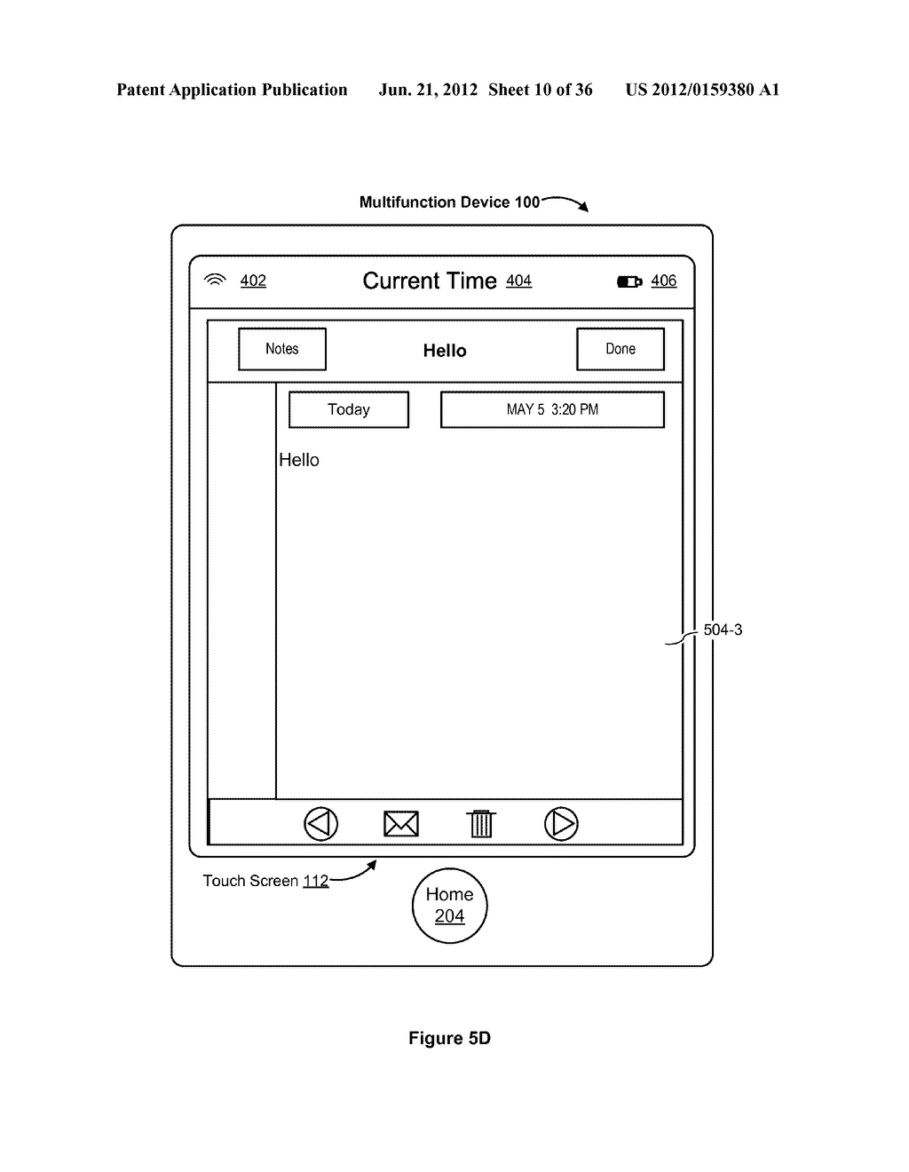 Device, Method, and Graphical User Interface for Navigation of     Concurrently Open Software Applications - diagram, schematic, and image 11