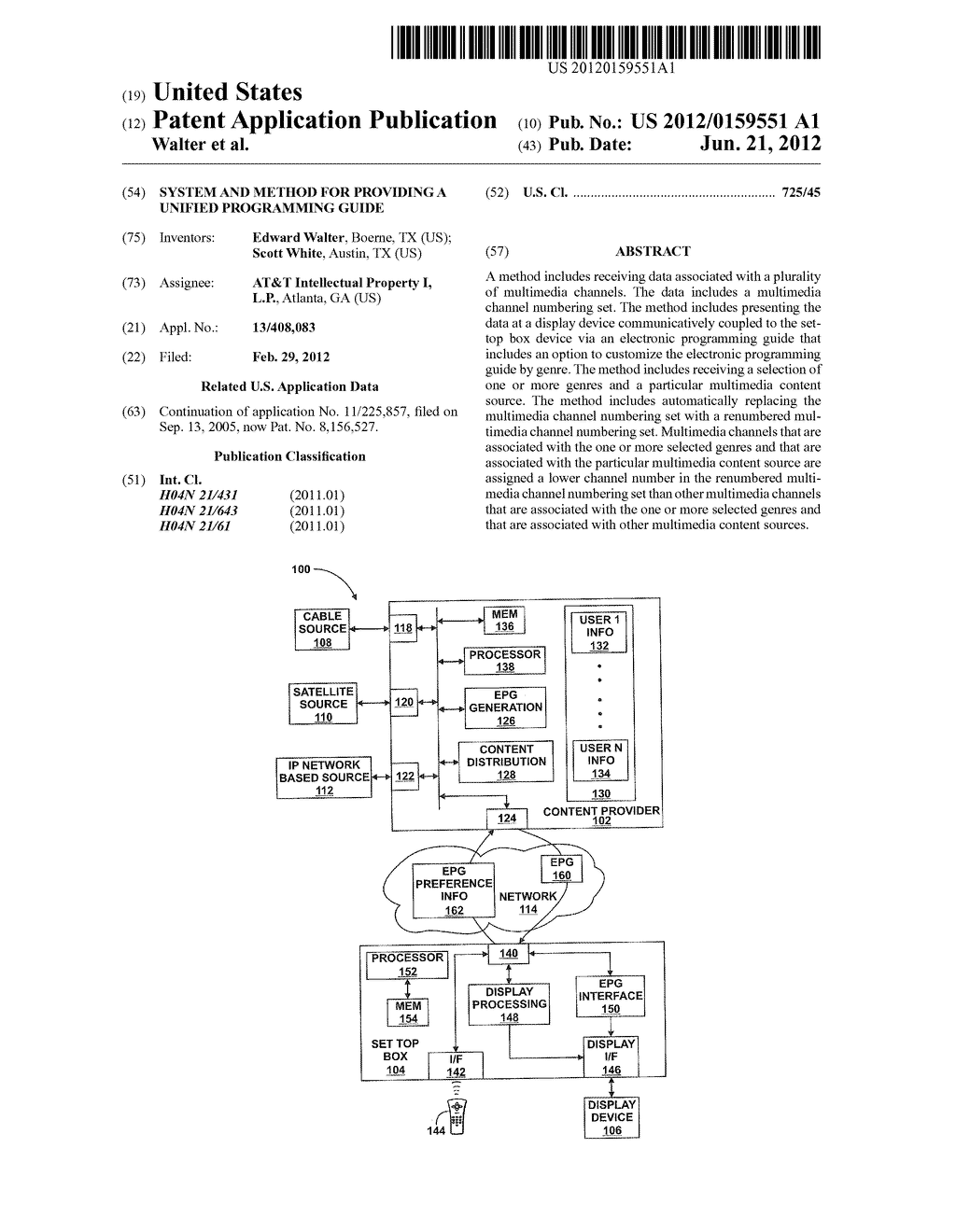 System and Method for Providing a Unified Programming Guide - diagram, schematic, and image 01