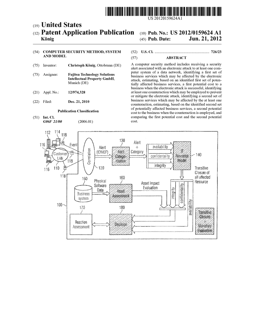 COMPUTER SECURITY METHOD, SYSTEM AND MODEL - diagram, schematic, and image 01