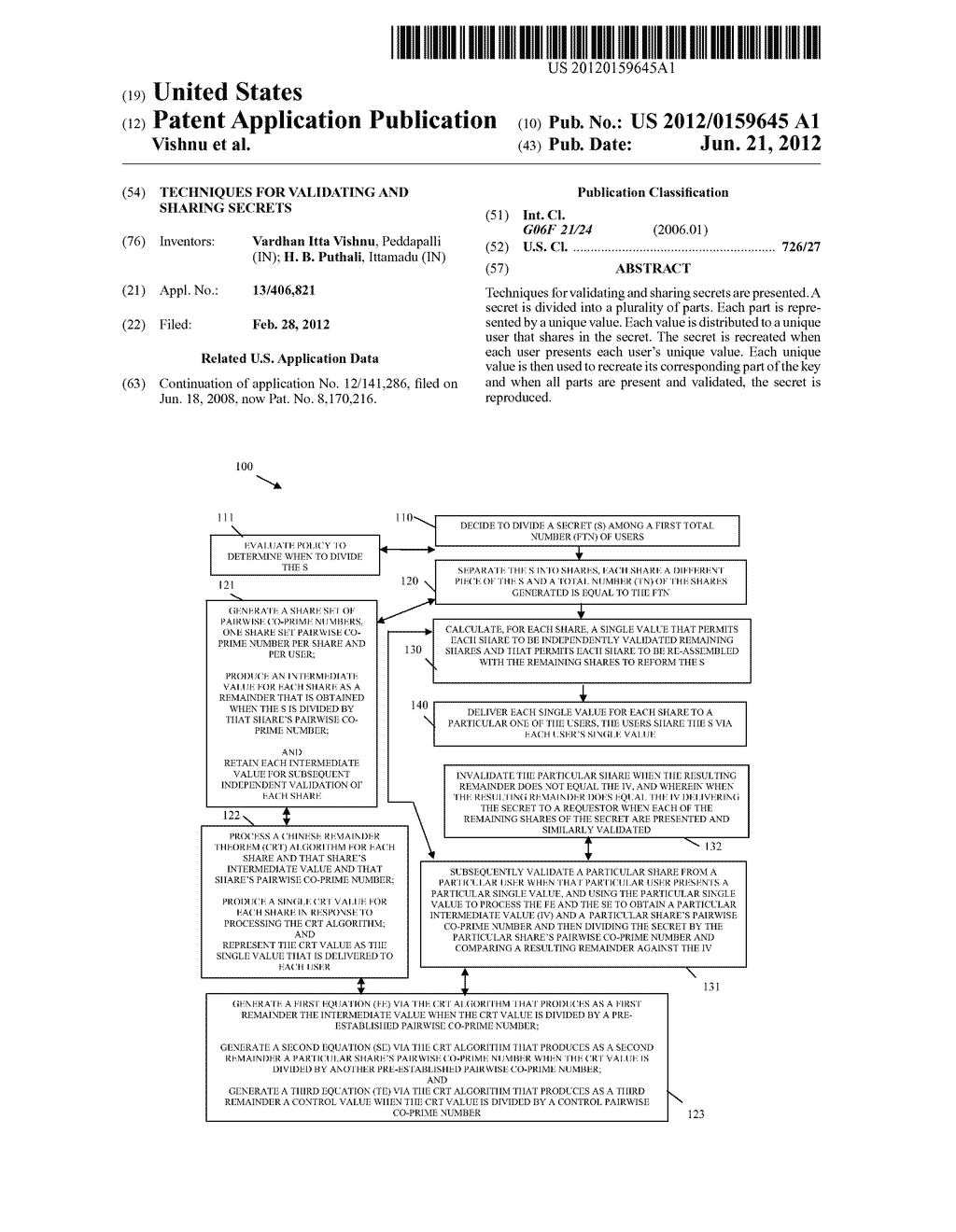 TECHNIQUES FOR VALIDATING AND SHARING SECRETS - diagram, schematic, and image 01