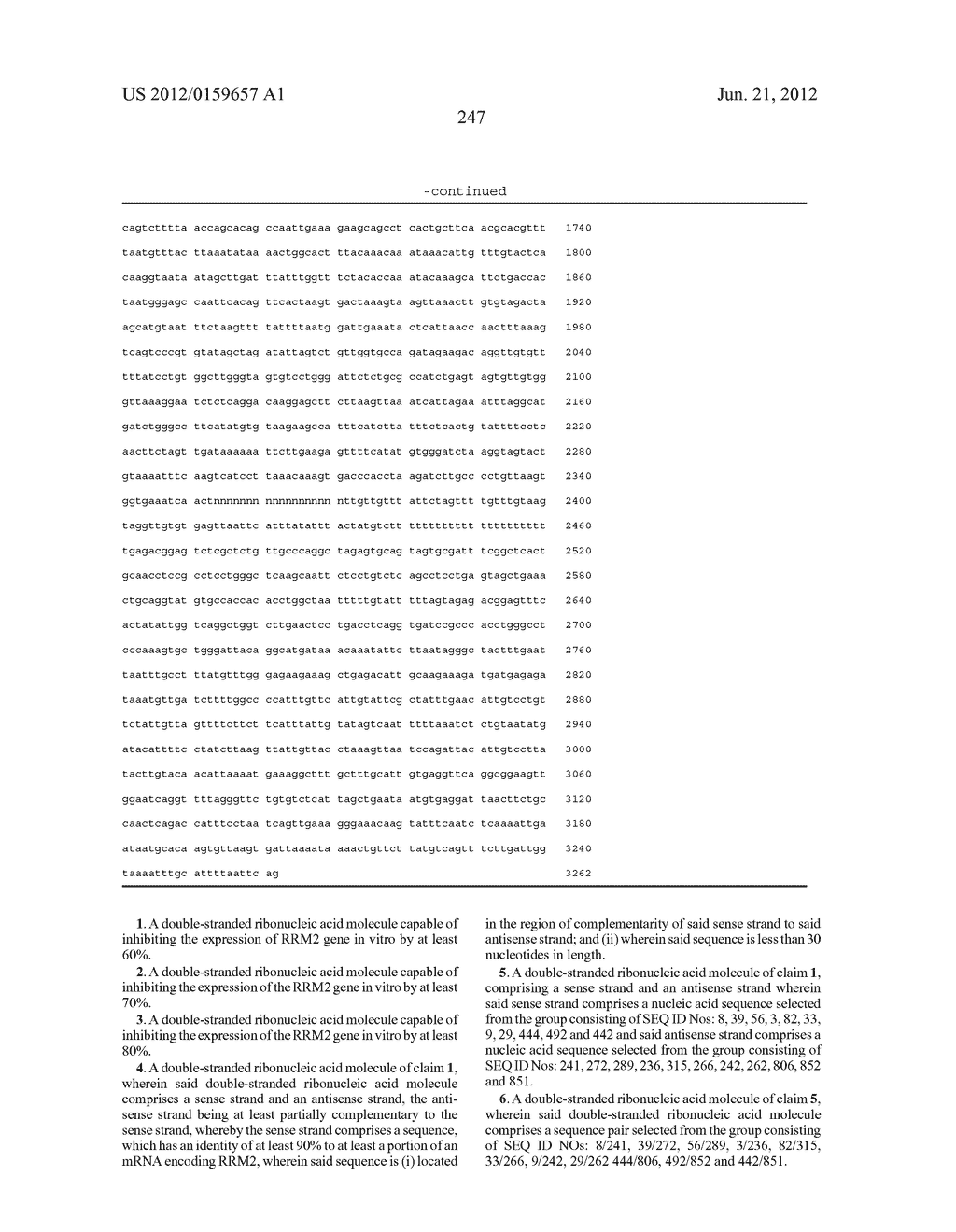 Compositions and Methods for Inhibiting Expression of RRM2 Genes - diagram, schematic, and image 256