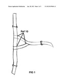 Method and device for providing an opening on a head strap on a Baseball     or Softball sports protective face mask to permit a person to tie back     their hair or wear a ponytail style while properly securing the head     strap diagram and image