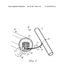 METHOD AND APPARATUS FOR INSTALLING A RACQUET SAFETY CORD diagram and image