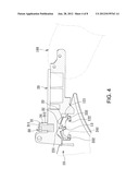 SAW BLADE GUARD QUICK RELEASE STRUCTURE AND METHOD FOR LOCKING AND     UNLOCKING SAW BLADE GUARD diagram and image