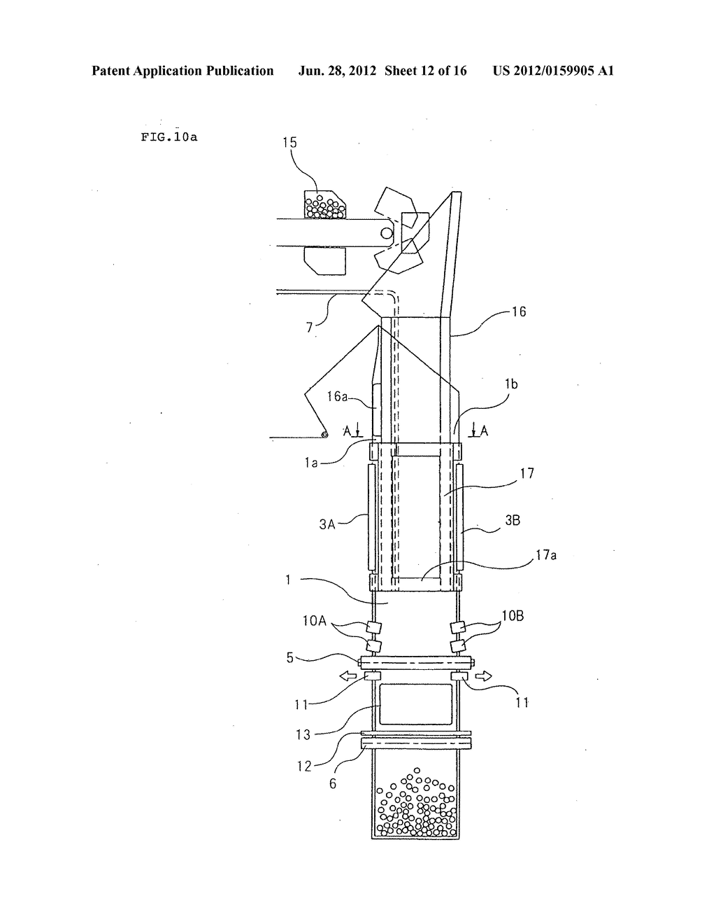 VERTICAL FILLING AND PACKAGING MACHINE AND METHOD OF MANUFACTURING     PACKAGING BAG WITH CONTENT - diagram, schematic, and image 13