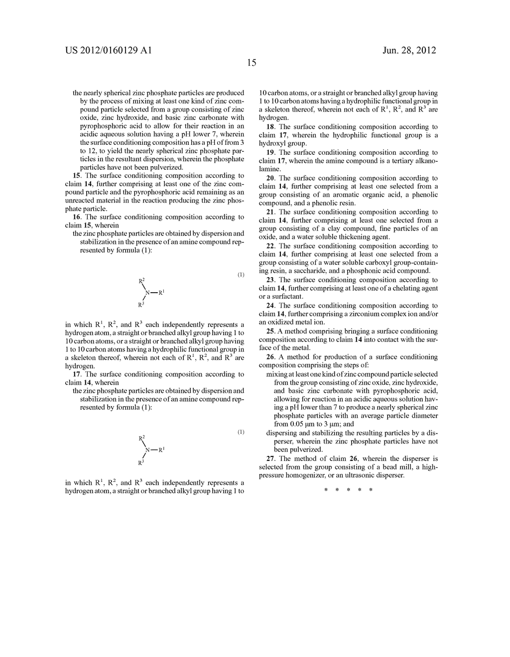 SURFACE CONDITIONING COMPOSITION, METHOD FOR PRODUCING THE SAME, AND     SURFACE CONDITIONING METHOD - diagram, schematic, and image 26